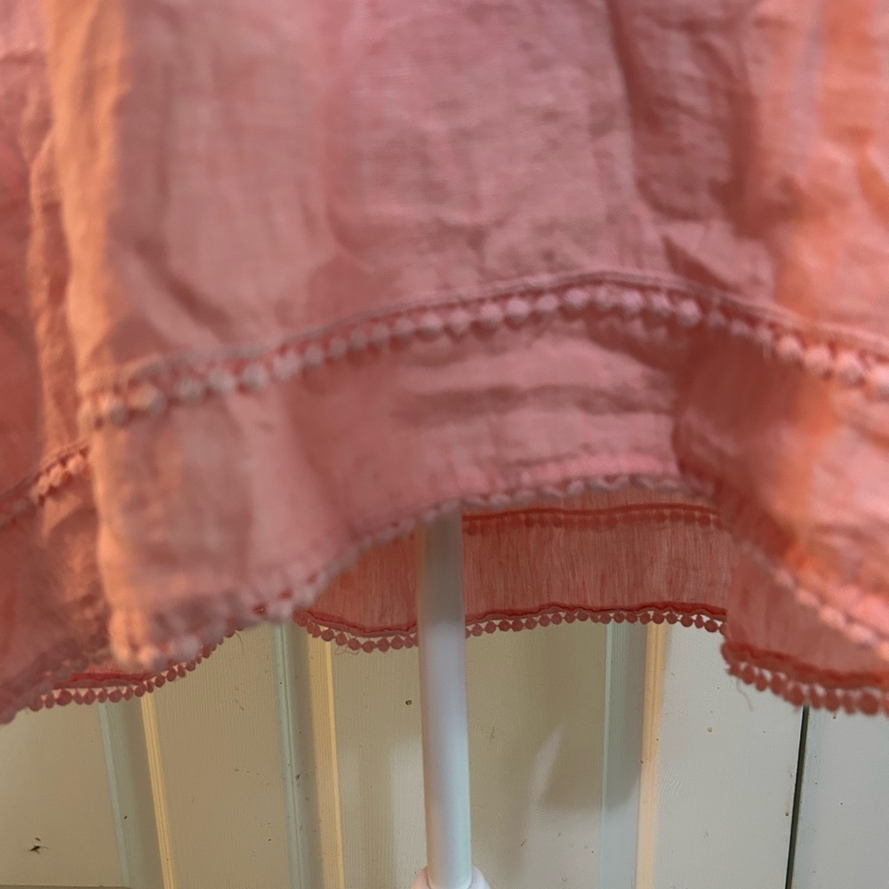 Tahari pink linen tunic, size 2X - Picture 4 of 6